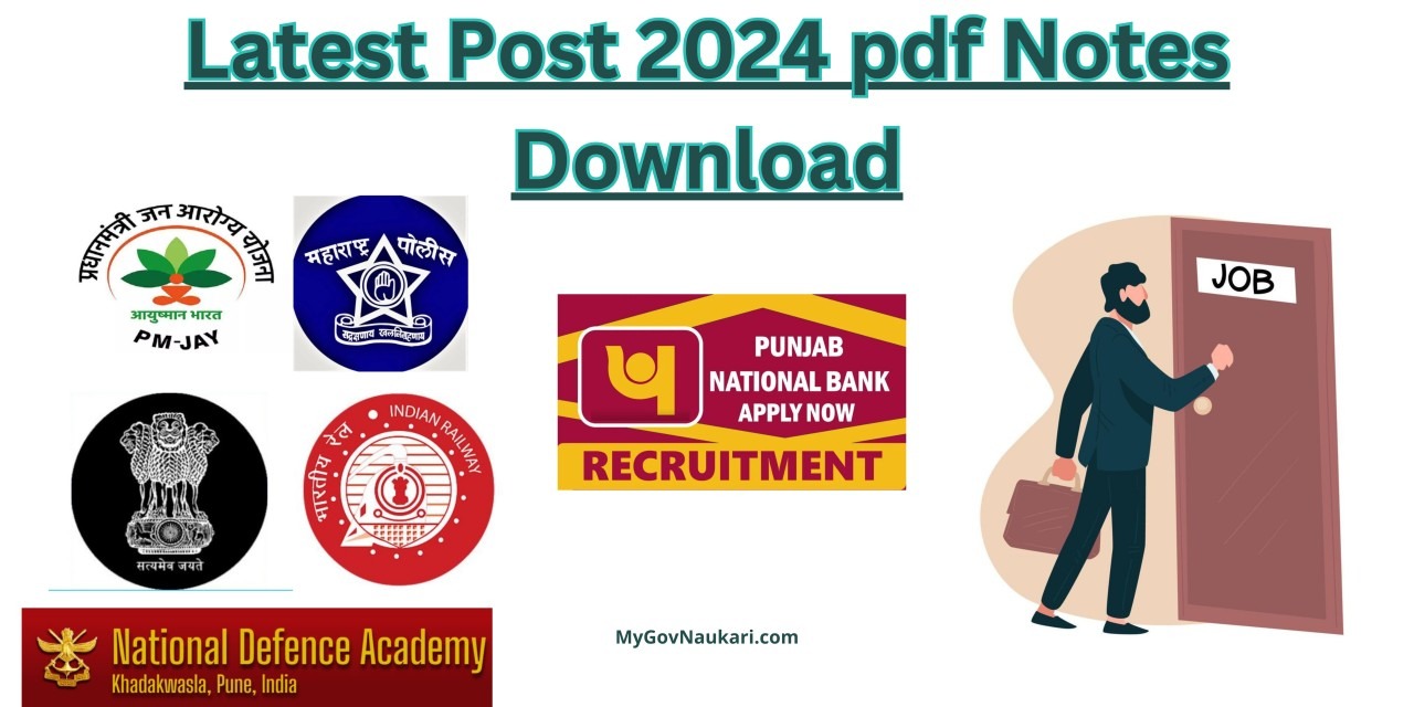 Latest Post 2024 pdf Notes Download