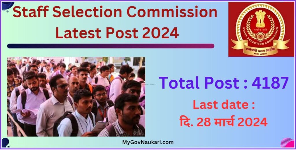 Staff Selection Commission Latest Post 2024